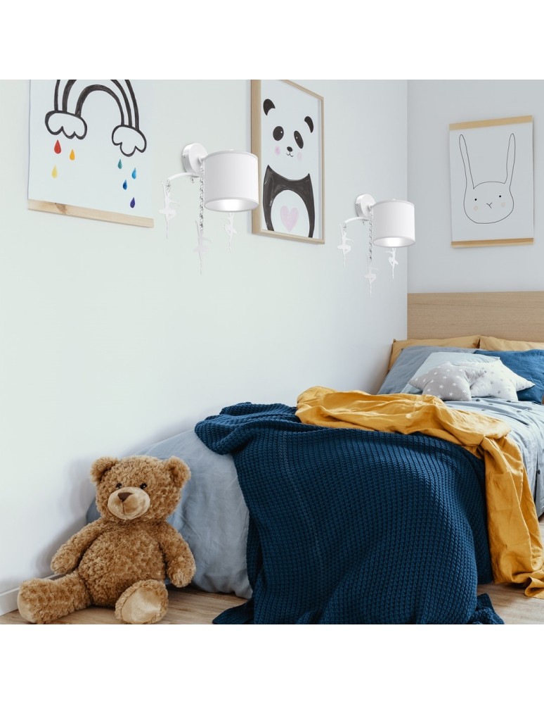 Children's wall lamps - Milagro Wall lamp BALETNICA WHITE 1xE27 MLP4966 - product kolory-swiatla.pl 5