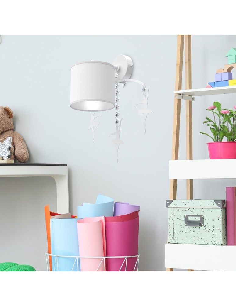 Children's wall lamps - Milagro Wall lamp BALETNICA WHITE 1xE27 MLP4966 - product kolory-swiatla.pl 6