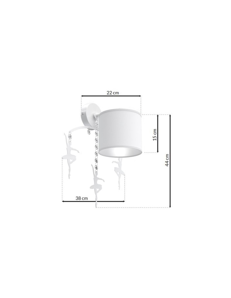 Children's wall lamps - Milagro Wall lamp BALETNICA WHITE 1xE27 MLP4966 - product kolory-swiatla.pl 7