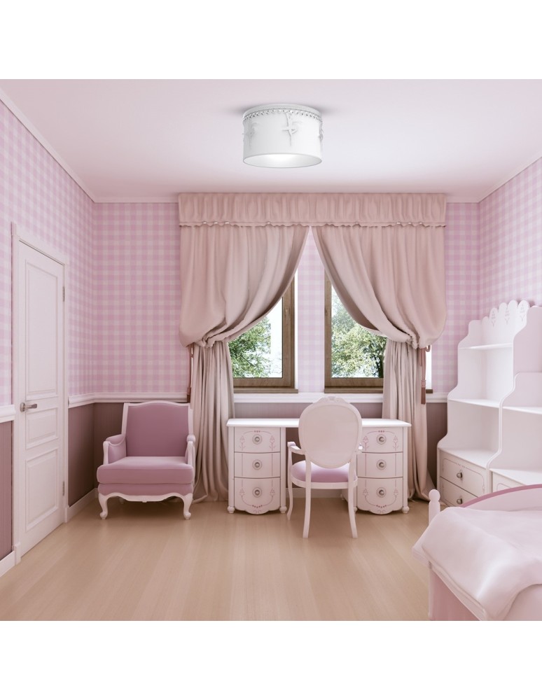 Children's ceiling lamps - Milagro BALETNICA WHITE 1xE27 MLP4970 ceiling lamp. - product kolory-swiatla.pl 5