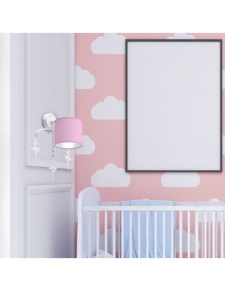 Children's wall lamps - Milagro Wall lamp BALETNICA PINK 1xE27 MLP4971 - product kolory-swiatla.pl 3
