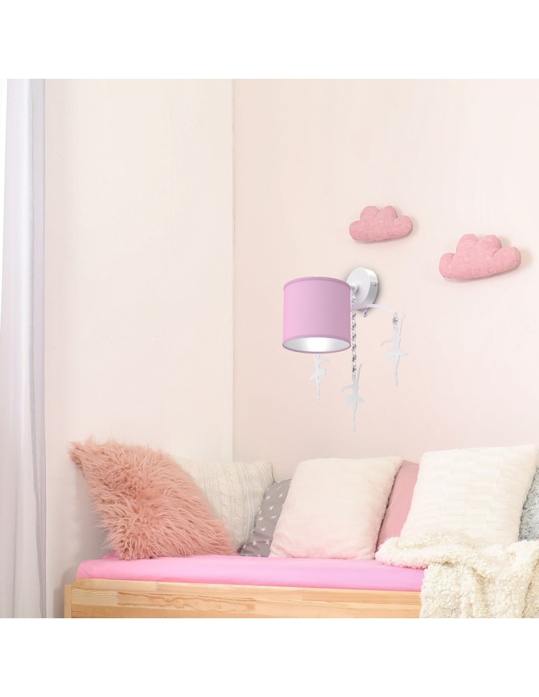 Children's wall lamps - Milagro Wall lamp BALETNICA PINK 1xE27 MLP4971 - product kolory-swiatla.pl 4