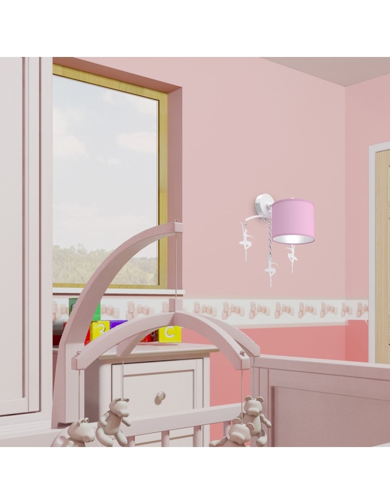 Children's wall lamps - Milagro Wall lamp BALETNICA PINK 1xE27 MLP4971 - product kolory-swiatla.pl 5