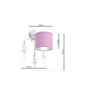 Children's wall lamps - Milagro Wall lamp BALETNICA PINK 1xE27 MLP4971 - product 7