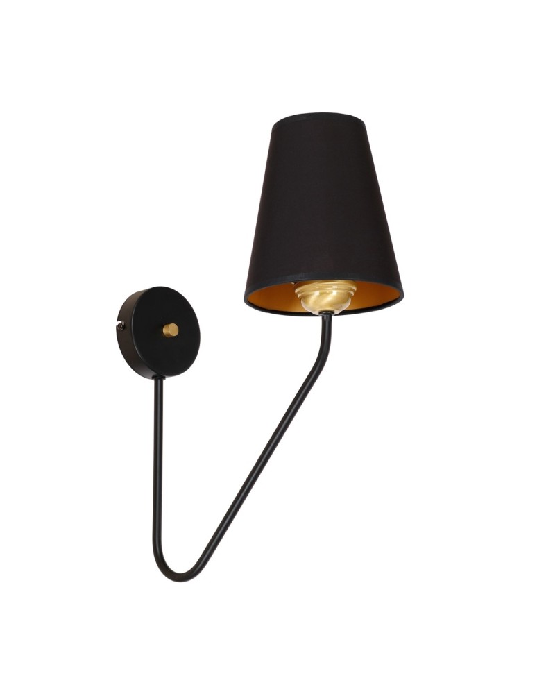 Wall lamps with lampshade - Milagro Wall lamp VICTORIA BLACK 1xE27 MLP4911 - product kolory-swiatla.pl 1