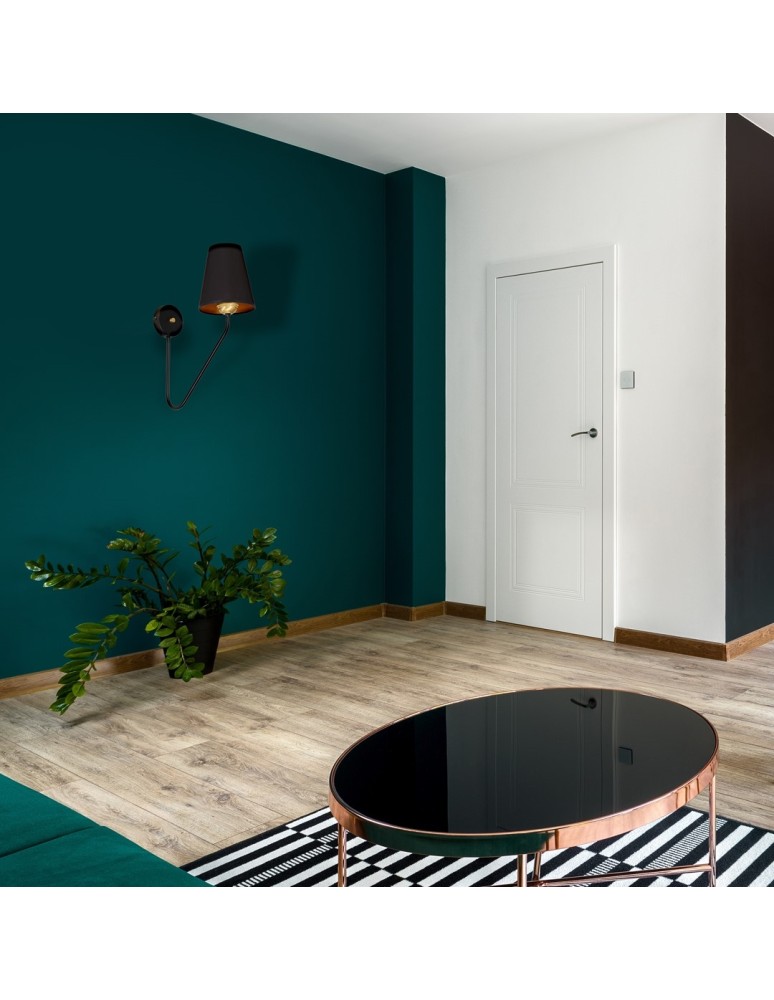 Wall lamps with lampshade - Milagro Wall lamp VICTORIA BLACK 1xE27 MLP4911 - product kolory-swiatla.pl 3