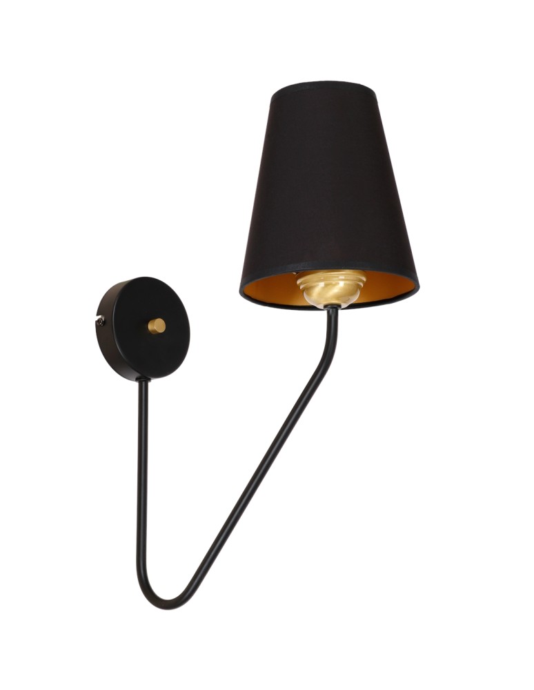Wall lamps with lampshade - Milagro Wall lamp VICTORIA BLACK 1xE27 MLP4911 - product kolory-swiatla.pl 6