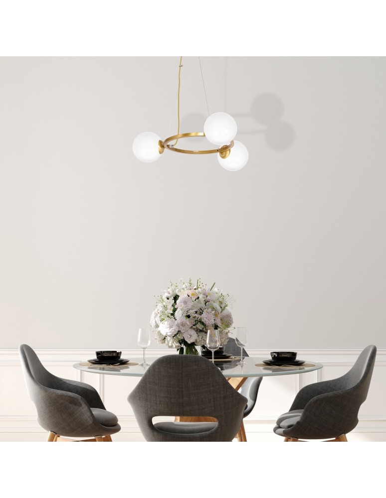 Pendant lamps spheres - Milagro VIENNA 3xE14 pendant lamp MLP5576 - product kolory-swiatla.pl 5