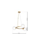 Pendant lamps spheres - Milagro VIENNA 3xE14 pendant lamp MLP5576 - product 9