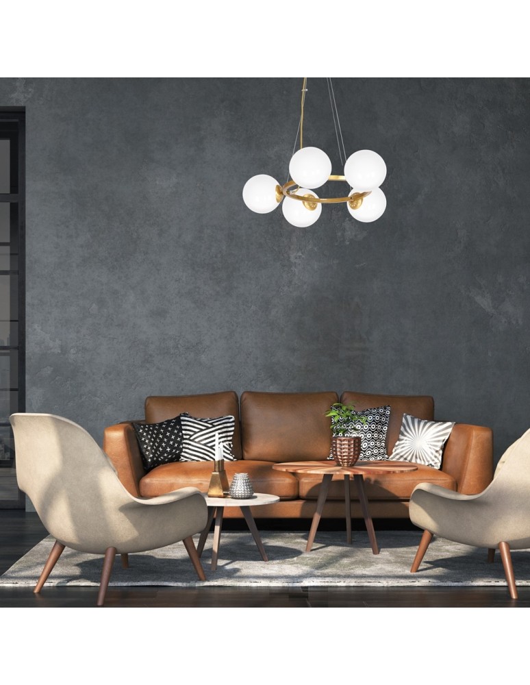 Pendant lamps spheres - Milagro VIENNA 5xE14 pendant lamp MLP5577 - product kolory-swiatla.pl 6