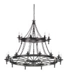 Rustic chandeliers - Elstead Lighting Interior Pendant WARWICK 18x60W E14 WR18 GRAPHITE - product 1