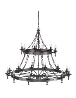 Elstead Lighting Interior Pendant WARWICK 18x60W E14 WR18 GRAPHITE