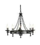 Rustic chandeliers - Elstead Lighting Interior Pendant WARWICK 5x60W E14 WR5 GRAPHITE - product 1
