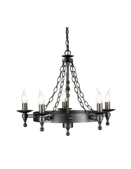 Elstead Lighting Interior Pendant WARWICK 5x60W E14 WR5 GRAPHITE