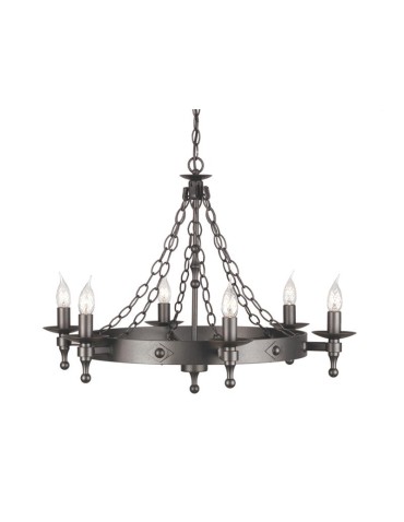 Elstead Lighting Interior Pendant WARWICK 6x60W E14 WR6 GRAPHITE