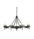 Rustic chandeliers - Elstead Lighting Interior Pendant WARWICK 8x60W E14 WR8 GRAPHITE - product 1