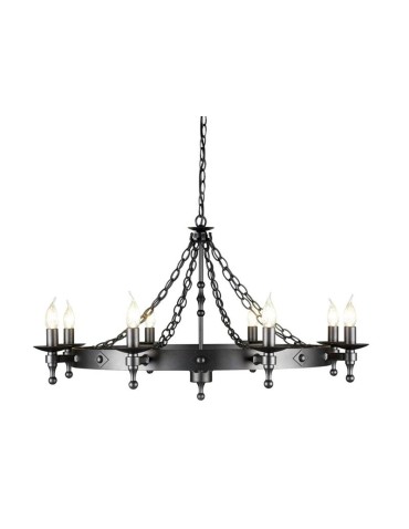 Elstead Lighting Interior Pendant WARWICK 8x60W E14 WR8 GRAPHITE