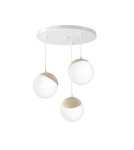 Pendant lamps - Milagro SFERA WOOD 3xE14 pendant lamp MLP5425 - product 1