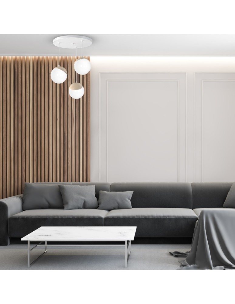 Pendant lamps - Milagro SFERA WOOD 3xE14 pendant lamp MLP5425 - product kolory-swiatla.pl 3