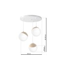 Pendant lamps - Milagro SFERA WOOD 3xE14 pendant lamp MLP5425 - product 7