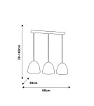 Pendant lamps - Milagro VEGAS pendant lamp 3xE27 MLP5588 - product 3