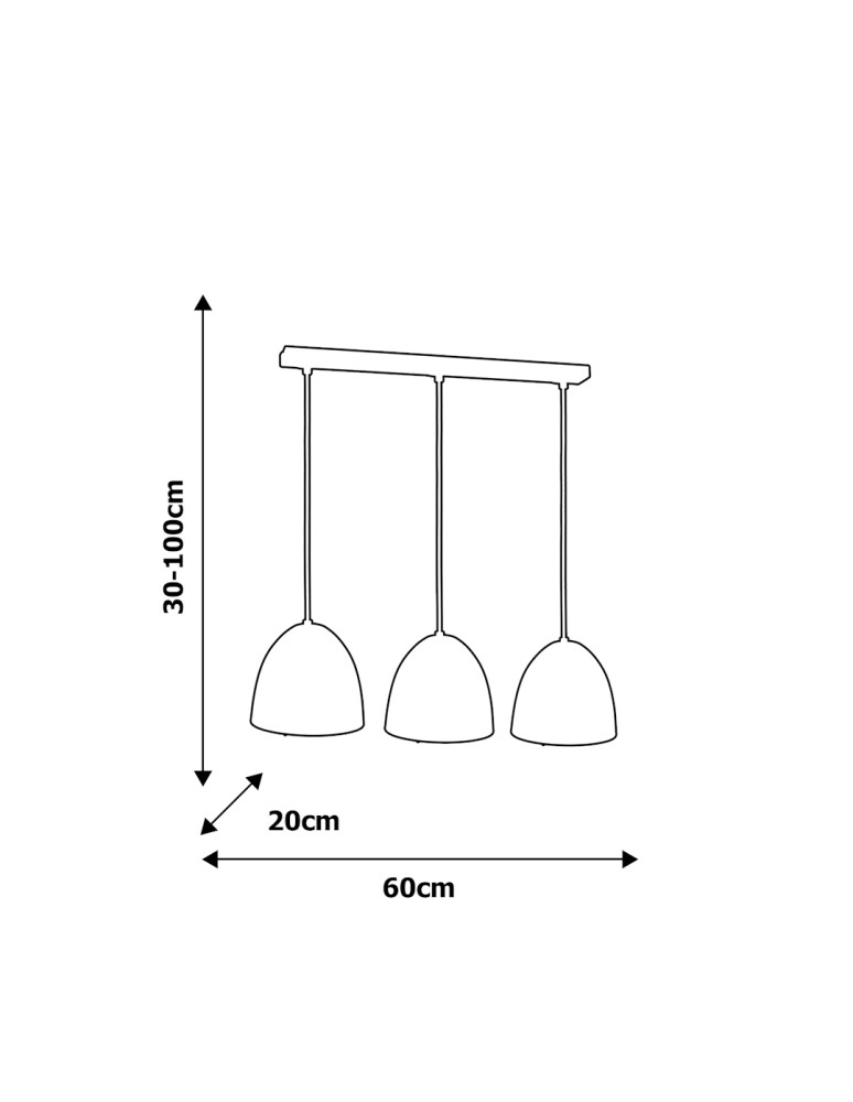 Pendant lamps - Milagro VEGAS pendant lamp 3xE27 MLP5588 - product kolory-swiatla.pl 3