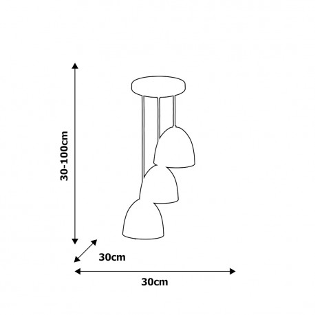 Milagro Lampa wisząca VEGAS 3xE27 MLP5589