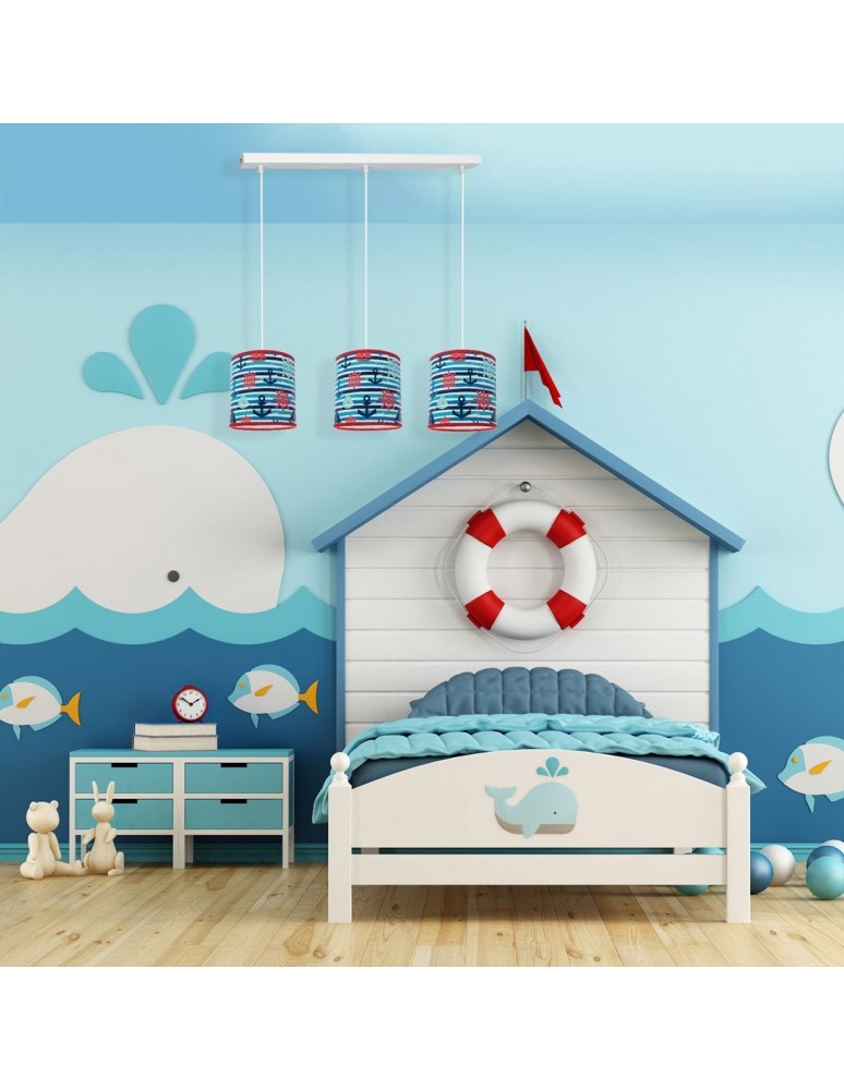 Children's pendant lamps - Milagro MARINE 3xE27 ceiling lamp MLP4957 - product kolory-swiatla.pl 4
