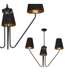 Black chandeliers - Milagro Chandelier VICTORIA BLACK 3xE27 MLP4912 - product 1