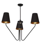 Black chandeliers - Milagro Chandelier VICTORIA BLACK 3xE27 MLP4912 - product 2