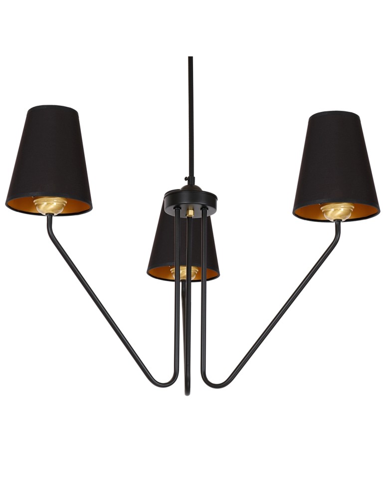 Black chandeliers - Milagro Chandelier VICTORIA BLACK 3xE27 MLP4912 - product kolory-swiatla.pl 3
