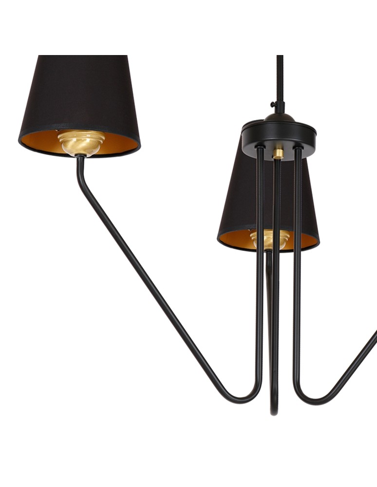 Black chandeliers - Milagro Chandelier VICTORIA BLACK 3xE27 MLP4912 - product kolory-swiatla.pl 4