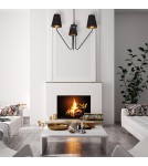 Black chandeliers - Milagro Chandelier VICTORIA BLACK 3xE27 MLP4912 - product 8