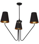 Black chandeliers - Milagro Chandelier VICTORIA BLACK 3xE27 MLP4912 - product 10