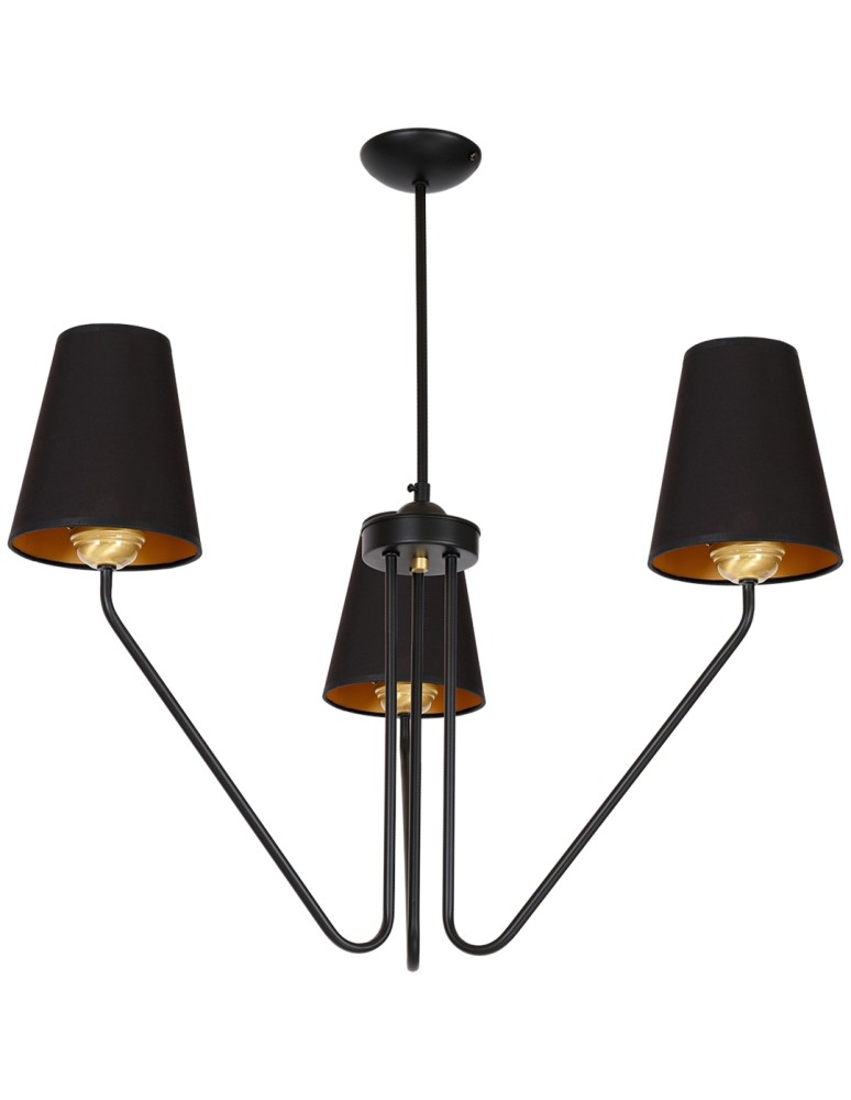 Black chandeliers - Milagro Chandelier VICTORIA BLACK 3xE27 MLP4912 - product kolory-swiatla.pl 10