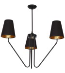 Black chandeliers - Milagro Chandelier VICTORIA BLACK 3xE27 MLP4912 - product 11