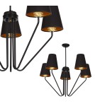 Black chandeliers - Milagro Chandelier VICTORIA BLACK 5xE27 MLP4913 - product 1