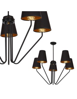 Milagro Żyrandol VICTORIA BLACK 5xE27 MLP4913