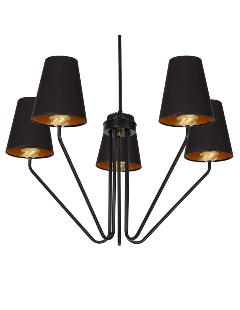 Black chandeliers - Milagro Chandelier VICTORIA BLACK 5xE27 MLP4913 - product kolory-swiatla.pl 3