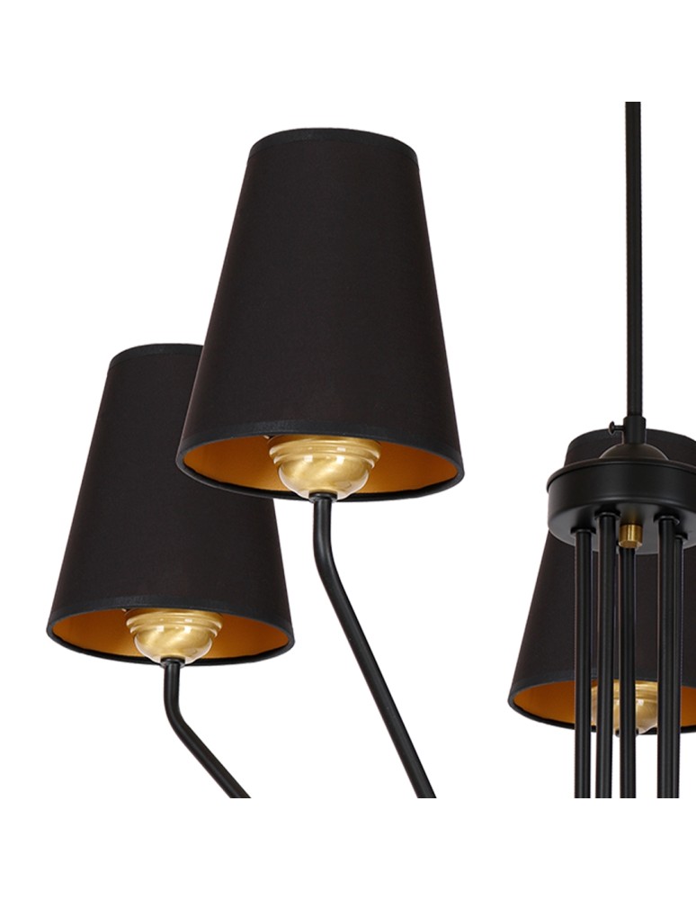 Black chandeliers - Milagro Chandelier VICTORIA BLACK 5xE27 MLP4913 - product kolory-swiatla.pl 4