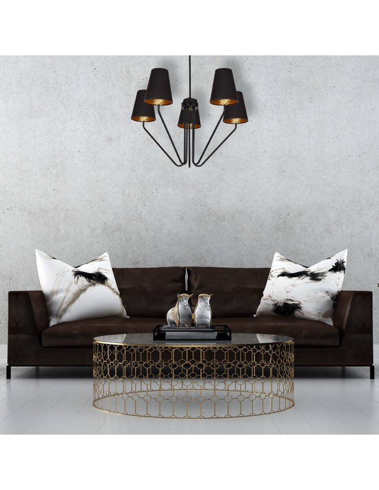 Black chandeliers - Milagro Chandelier VICTORIA BLACK 5xE27 MLP4913 - product kolory-swiatla.pl 6