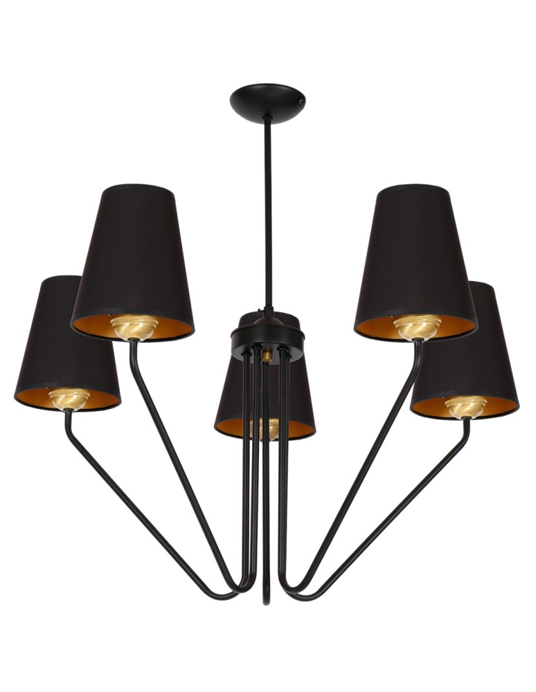 Black chandeliers - Milagro Chandelier VICTORIA BLACK 5xE27 MLP4913 - product kolory-swiatla.pl 11