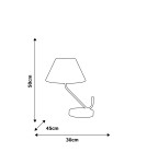 Table lamps with lampshade - Milagro VICTORIA BLACK 1xE27 table lamp MLP4914 - product 3