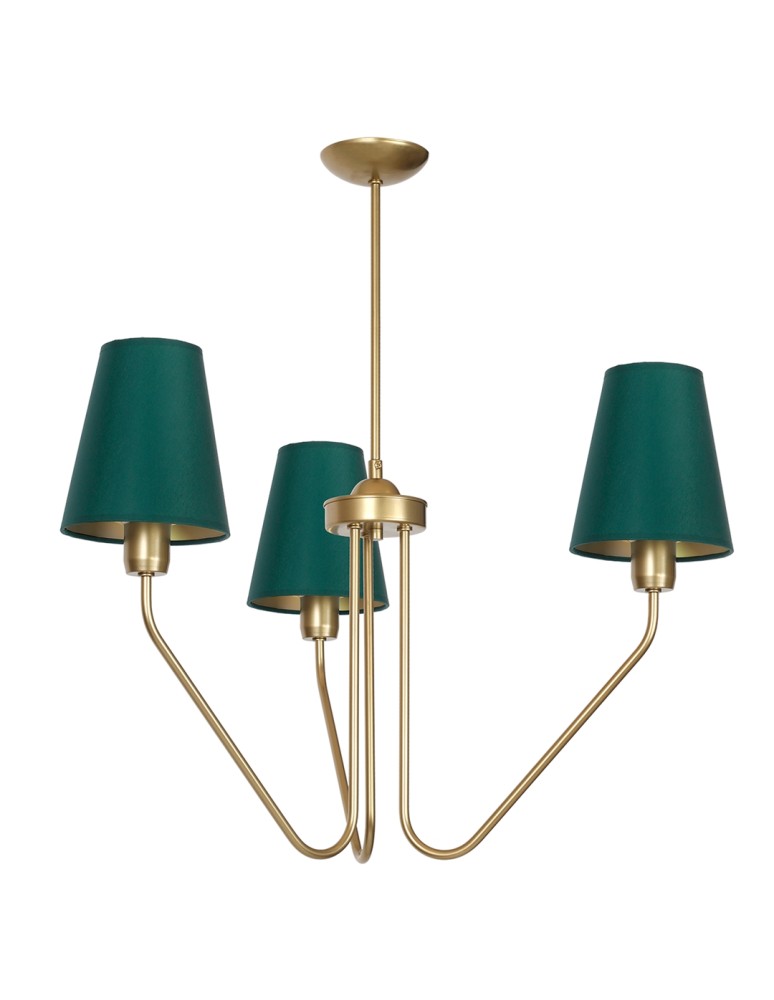 Green chandeliers - Milagro Chandelier VICTORIA 3xE27 MLP4907 - product kolory-swiatla.pl 2