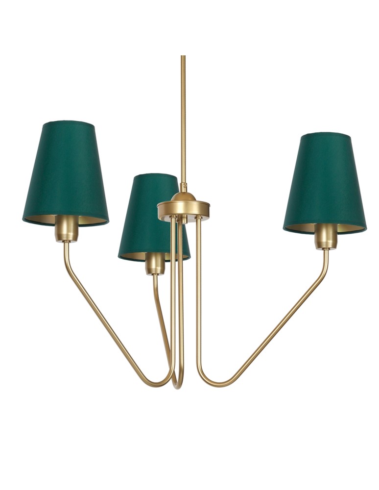 Green chandeliers - Milagro Chandelier VICTORIA 3xE27 MLP4907 - product kolory-swiatla.pl 3