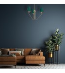 Green chandeliers - Milagro Chandelier VICTORIA 3xE27 MLP4907 - product 6