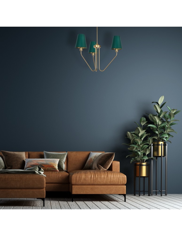 Green chandeliers - Milagro Chandelier VICTORIA 3xE27 MLP4907 - product kolory-swiatla.pl 6
