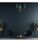 Green chandeliers - Milagro Chandelier VICTORIA 3xE27 MLP4907 - product 7