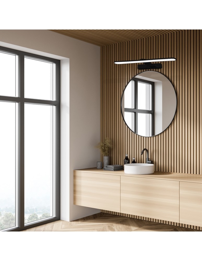 Bathroom wall lamps - Milagro Wall lamp SPLASH BLACK 40cm 8W LED ML5615 - product kolory-swiatla.pl 3