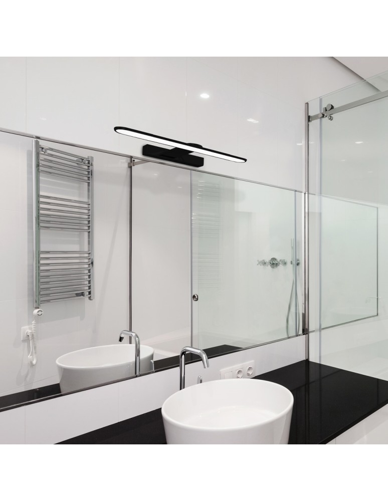 Bathroom wall lamps - Milagro Wall lamp SPLASH BLACK 40cm 8W LED ML5615 - product kolory-swiatla.pl 5